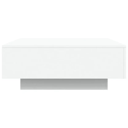 Table basse blanche et en bois d'ingénierie 80x80x31 cm