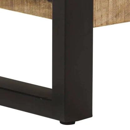 Table basse en bois massif pin 120 x 55 x 40 cm brune