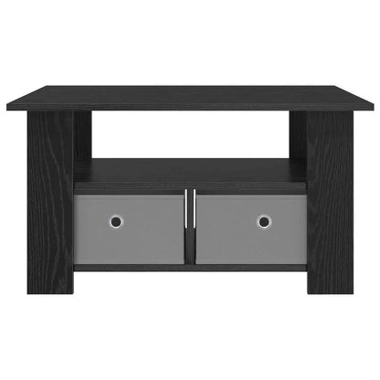 Table basse en bois et noir 77x55x42 cm