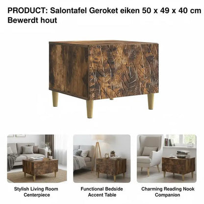 Table basse en bois massif avec tiroir