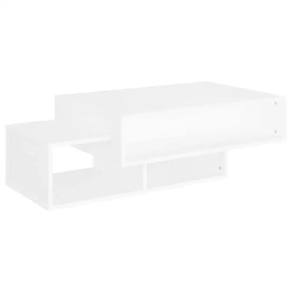 Table basse blanche et en bois 105x55x32 cm