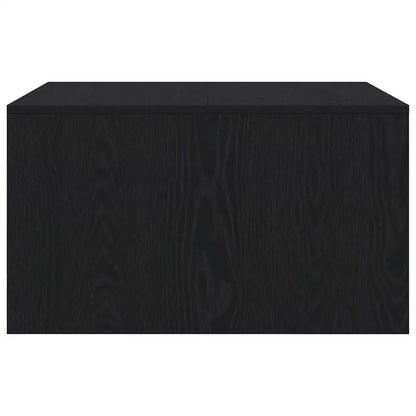 Table basse en bois et noir avec tiroirs 70,5x70x40 cm