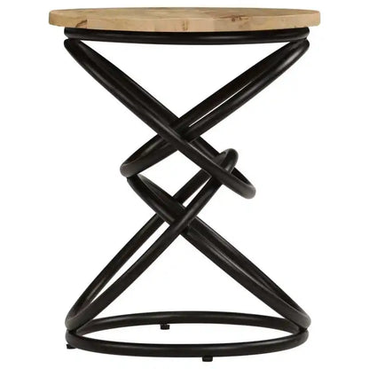 Table basse en bois et noir 40x50 cm