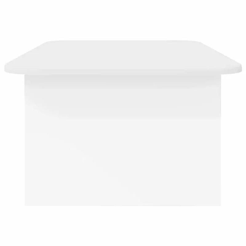 Table basse blanche et en bois d'ingénierie 93x53x33 cm