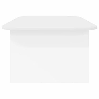 Table basse blanche et en bois d'ingénierie 93x53x33 cm