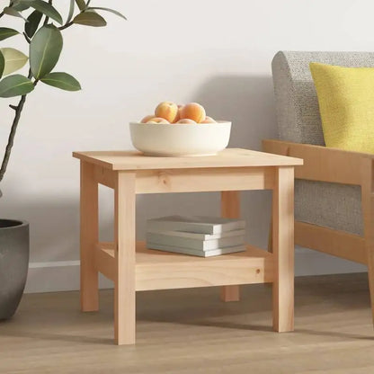 Table basse bois clair en pin massif 45 x 45 x 40 cm
