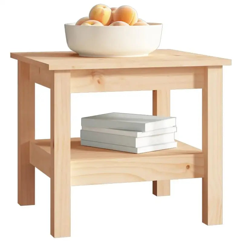 Table basse bois clair en pin massif 45 x 45 x 40 cm