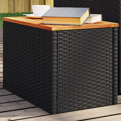 Table basse en bois et noir 55x34x37 cm Lot de 2