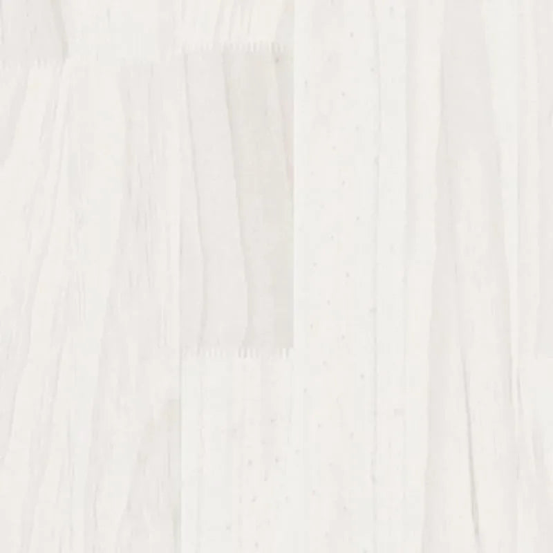 Table basse blanche et en bois massif pin 110x50x34 cm