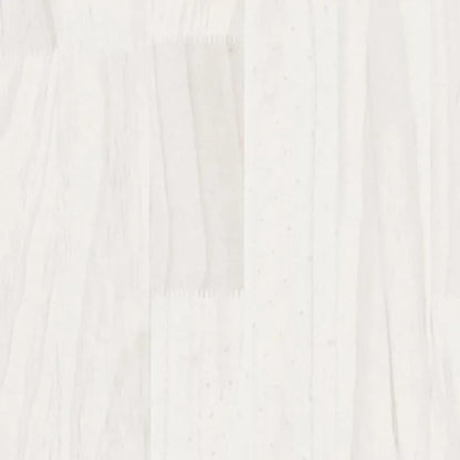 Table basse blanche et en bois massif pin 110x50x34 cm