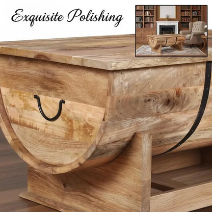 Table basse en bois massif 88 x 50 x 40 cm vert armée