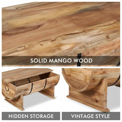 Table basse en bois massif 88 x 50 x 40 cm vert armée
