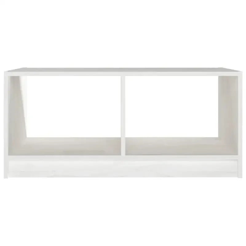 Table basse en bois massif pin 75 x 50 x 33,5 cm blanc