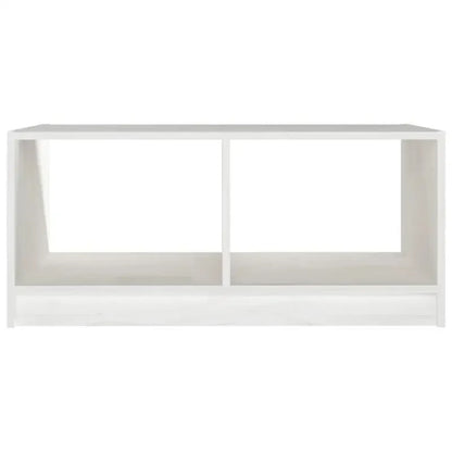 Table basse en bois massif pin 75 x 50 x 33,5 cm blanc
