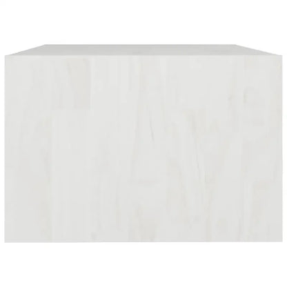 Table basse en bois massif pin 75 x 50 x 33,5 cm blanc