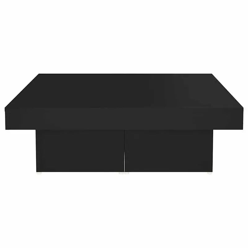 Table basse en bois et noir 90 x 90 x 28 cm