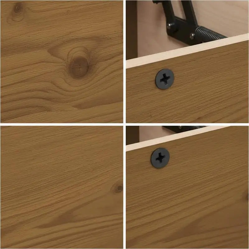 Table basse en bois massif pin relevable avec rangement 110 x 50 x 33,5 cm nature