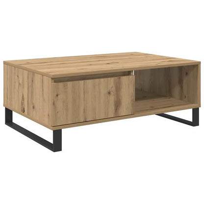 Table basse bois clair 90x60x35 cm