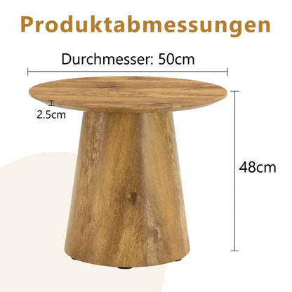 Table basse ronde en bois 50 cm diamètre 48 cm hauteur
