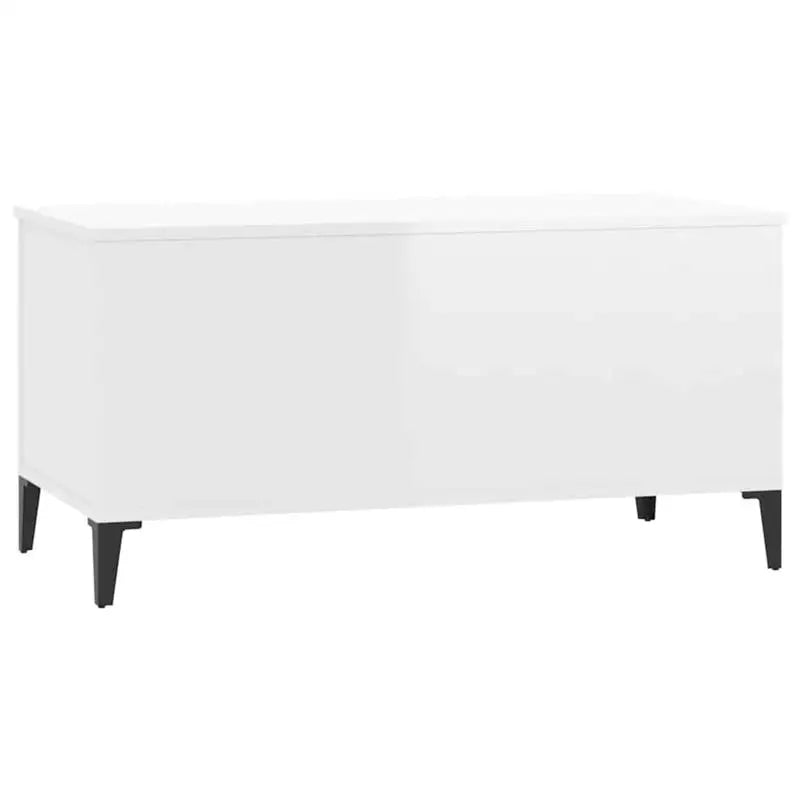 Table basse blanche et en bois 90x44.5x45 cm avec plateau relevable