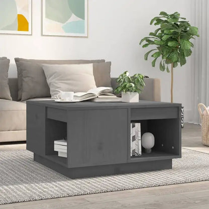 Table basse en bois massif pin 110 x 50 x 33,5 cm brune