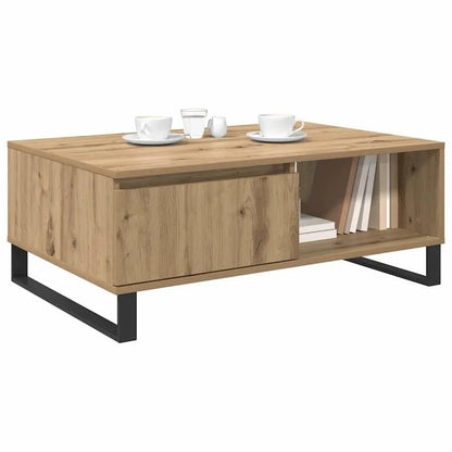 Table basse bois clair 90x60x35 cm