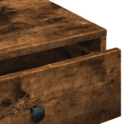 Table basse en bois massif fumé 90x90 cm