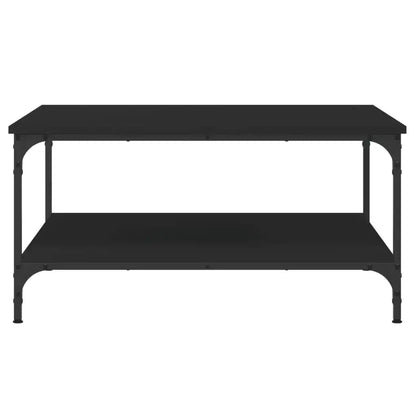 Table basse en bois et noir 80x80x40 cm