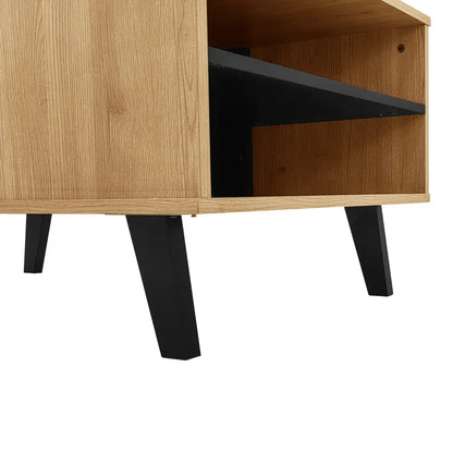 Table basse en bois et noir 100 x 60 x 45 cm avec tiroirs MDF