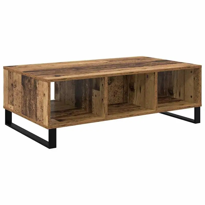Table basse en bois massif 104 x 60 x 35 cm marron