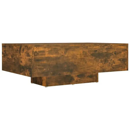Table basse bois clair en chêne fumé 85 x 55 x 31 cm