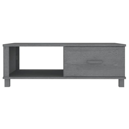 Table basse en bois massif pin 100 x 55 x 35 cm gris