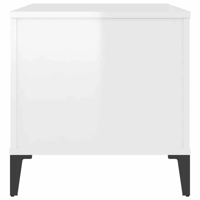 Table basse blanche et en bois 90x44.5x45 cm avec plateau relevable