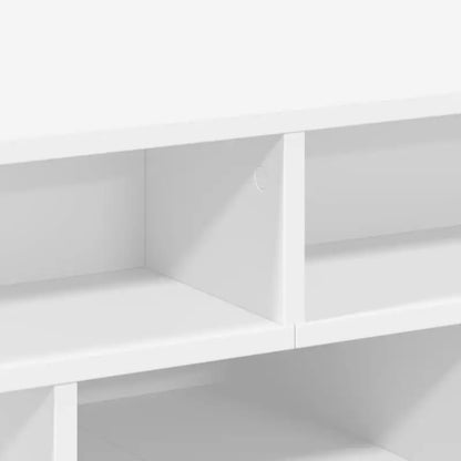 Table basse blanche et en bois 70x70x29 cm