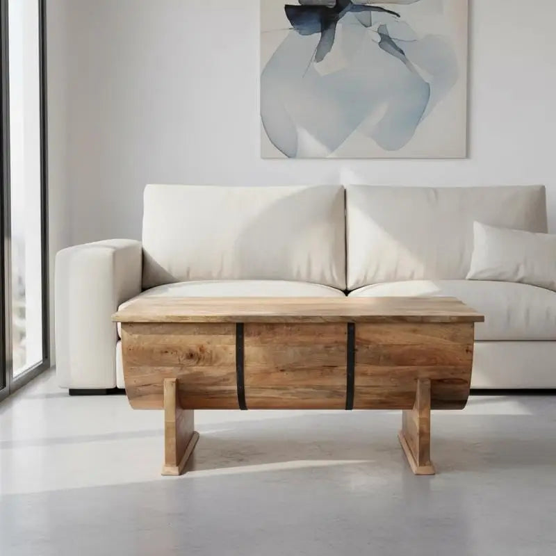 Table basse en bois massif 88 x 50 x 40 cm vert armée