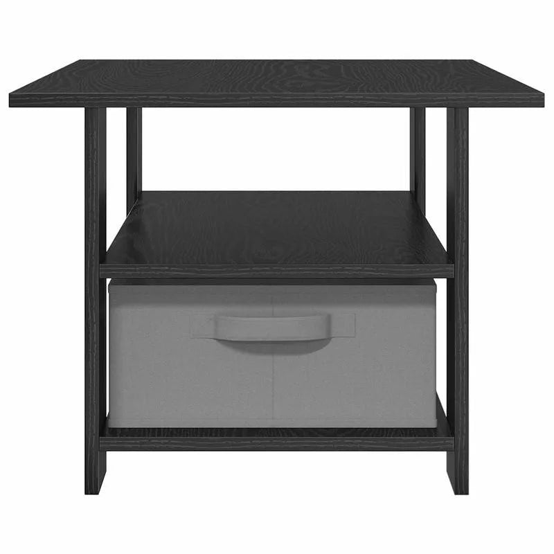 Table basse en bois et noir 77x55x42 cm