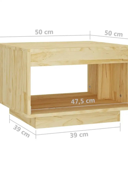 Table basse en bois massif pin moderne pour salon