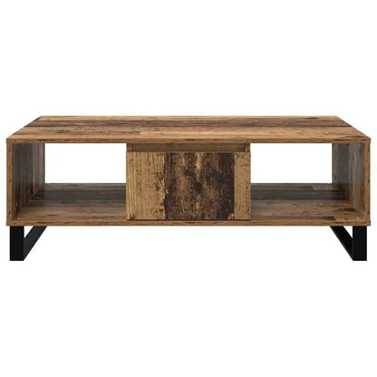 Table basse en bois massif 104 x 60 x 35 cm marron