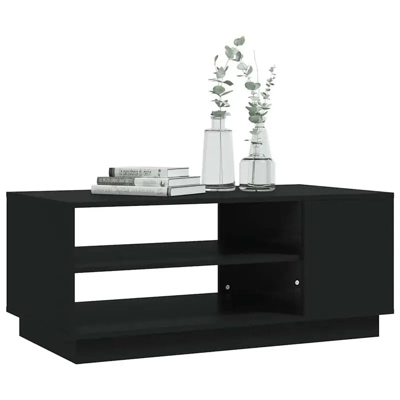 Table basse en bois et noir 102x55x43 cm