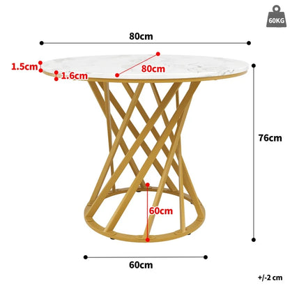 Table basse ronde en bois 2 niveaux avec rangement 80 cm