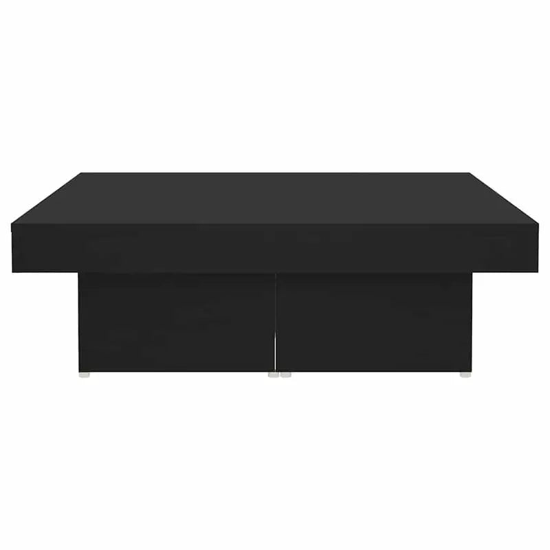 Table basse en bois et noir 90 x 90 x 28 cm