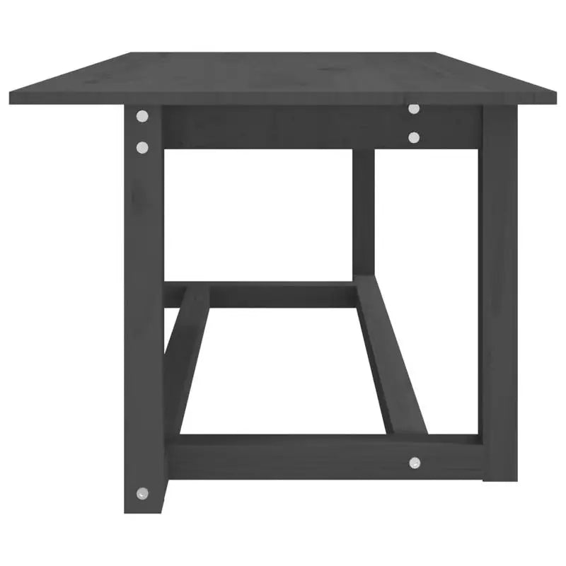 Table basse en bois massif pin 110 x 55 x 45 cm grise