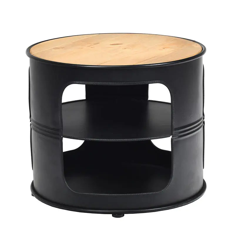 Table basse en bois et noir 3 niveaux 50 kg
