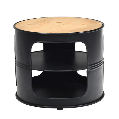 Table basse en bois et noir 3 niveaux 50 kg