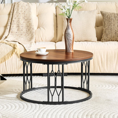 Table basse en bois et noir 85x55x31 cm