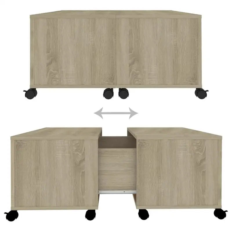 Table basse bois clair Sonoma Oak 75x75x38 cm
