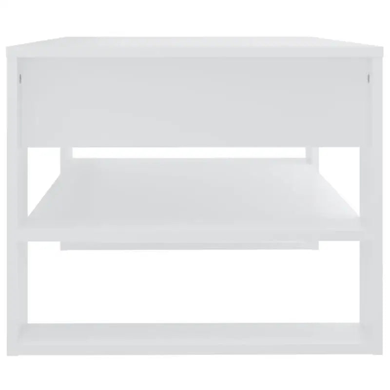 Table basse blanche et en bois 102x55x45 cm