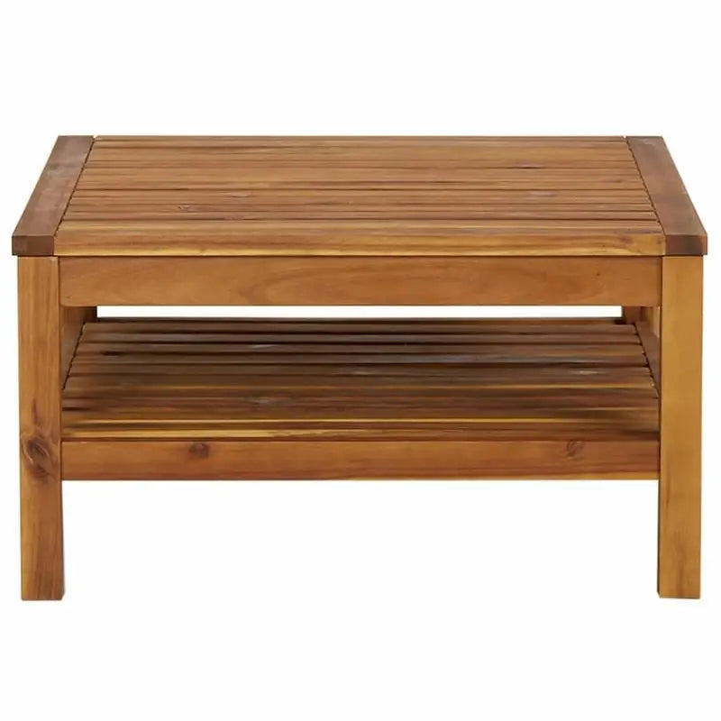 Table basse en bois massif acacia 65x65x35 cm brune