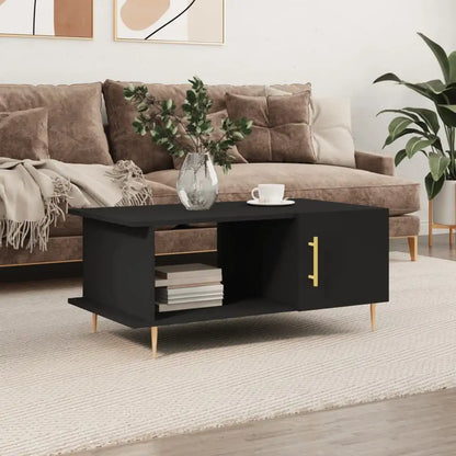 Table basse en bois et noir 90x50x40 cm