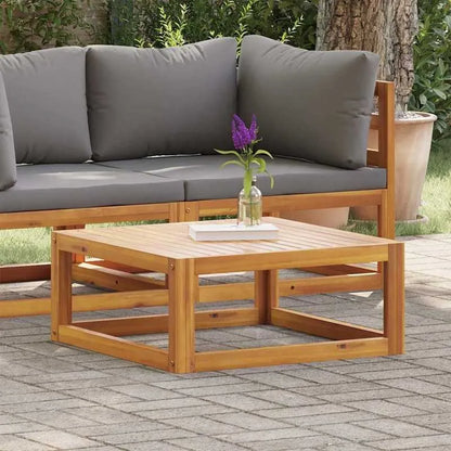 Table basse en bois massif acacia 68 x 68 x 29 cm brune